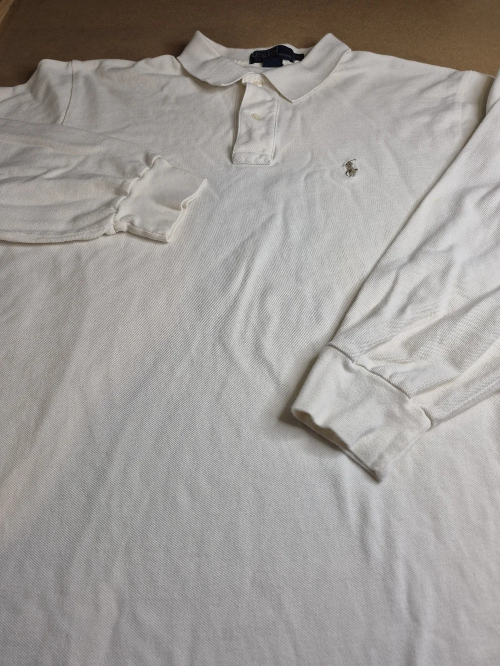 Polo by Ralph Lauren Cream Long-Sleeve Polo Shirt 4650/4